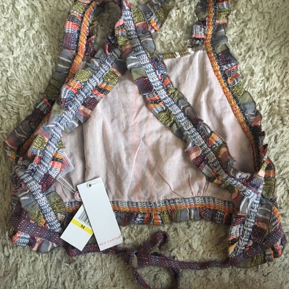 Red Carter Arella Crop Top Sz. M - Picture 4 of 4